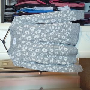 Gray Leopard Sweater